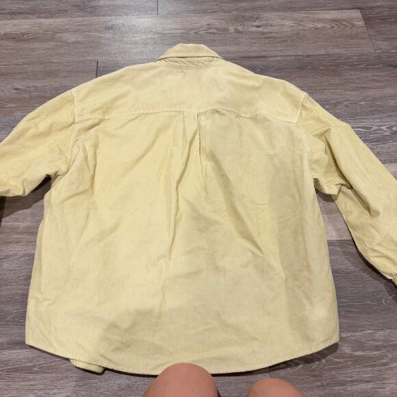 Levi's Butter Yellow Corduroy Button Down Women's Shirt XXL - Picture 3 of 4